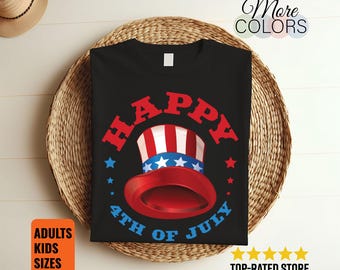 Happy 4th of July T-Shirt, Patriotic T Shirts, Independence Day, Fourth of July, Merica Shirt, USA Flag, 4th of July Tank Top,