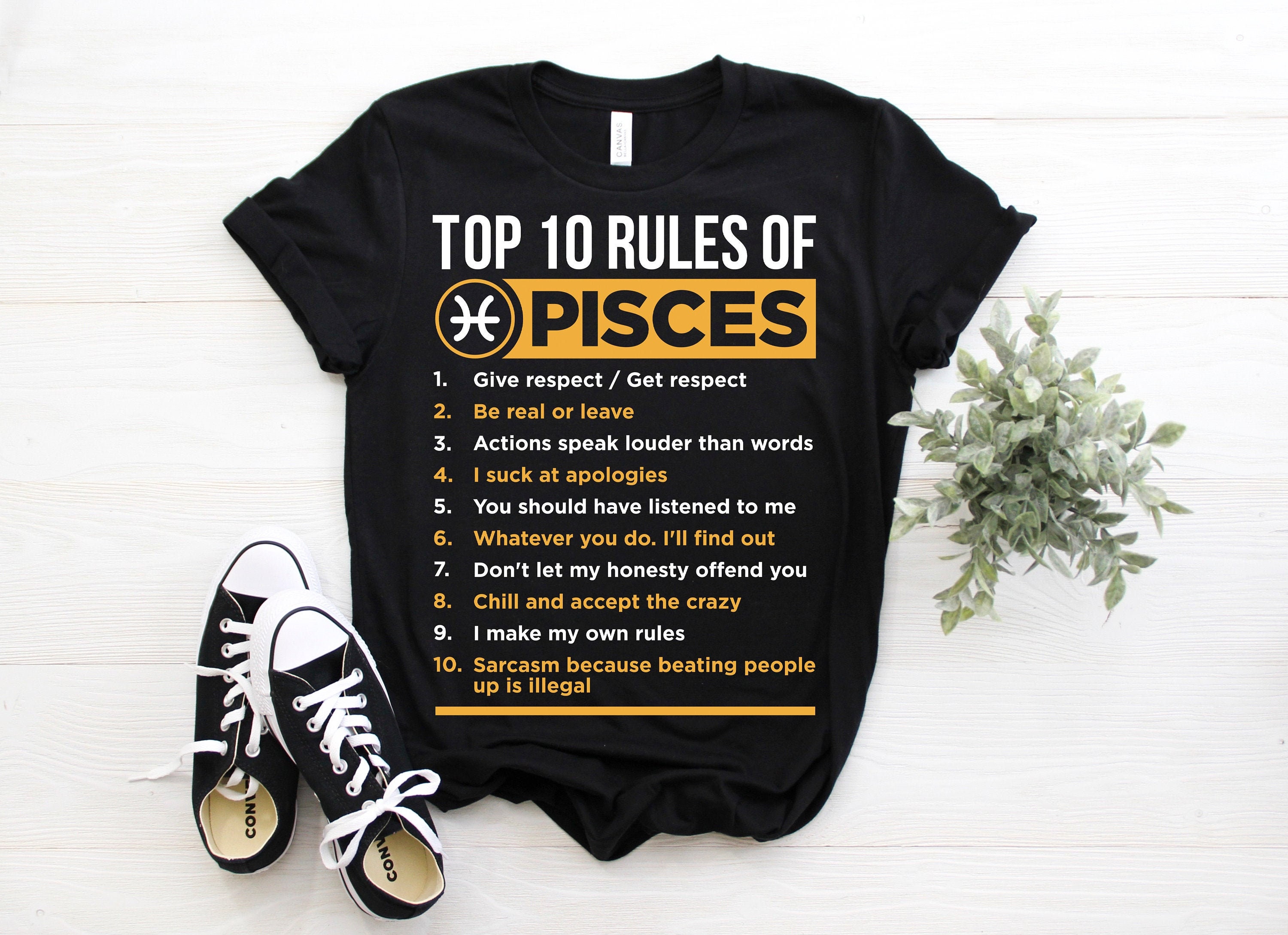 Top 10 Rules Of Pisces Birthday Gifts T-Shirt Top 10 Rules Of Pisces Birthday Gifts T-Shirt