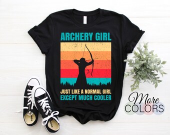 Archery Girl Archer Gift Cool Funny Outfit, Arrow Bow Sport Lover Present T-Shirt, Boys Girls Bowman, Shooting Competition Team, Dad Mom,