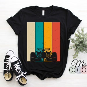 Formula Racing Race Car Fan To Pit Box Retro Vintage T-Shirt, Camicie per amanti degli sport automobilistici, Regalo Formula Pit Crew Outfit, Drag Track Racer Tees,