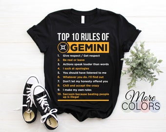 Gemini Facts Traits Horoscope Zodiac Astrological Sign Funny T-Shirt, Born On May 21 - June 21, Gemini Birthday Present Dad Mom Unique Gift,