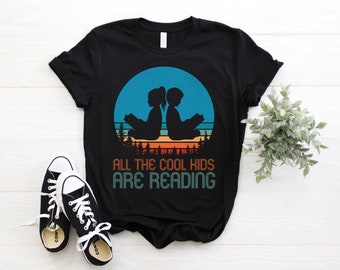 Reading Library Literature Read Books Lover Reader Gift T-Shirt, Book Nerd, Authors, Professors, Students, Teacher Appreciation, Kids Youth,