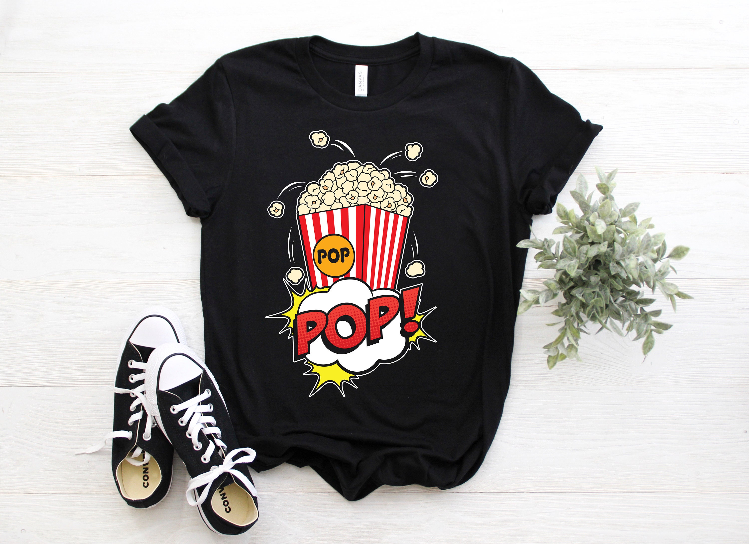 T shirt pop corn sale