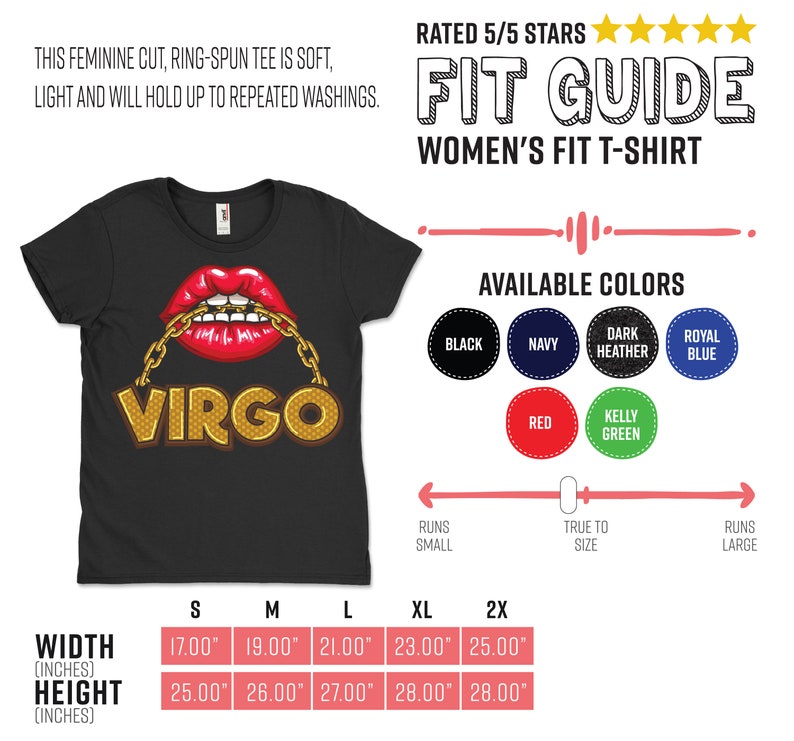 Virgo Girl Lips Horoscope Zodiac Astrological Sign Funny T-Shirt, Born On August 23 September 22 Gifts, Cool Virgo Birthday Present Tee image 3