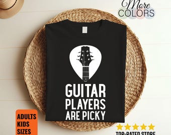 Guitar players are picky guitar men's t-shirt, guitar shirt, guitar t shirt, guitarist shirt, electric guitar, vintage guitar shirt,