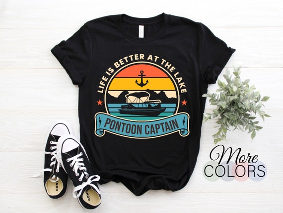 Pontoon Captain T Shirt Funny Boat Boating Lake Gift Tshirt Pontoon Captain T Shirt Funny Boat Boating Lake Gift Tshirt