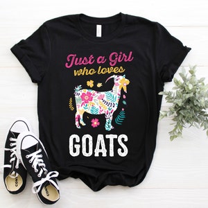 Just a Girl Who Loves Goats Cute T-shirt, Sea Goat Gifts, Birthday Present, Save The Goats Shirts, Cute Goat TShirt, Sea Goat Lover Tee,