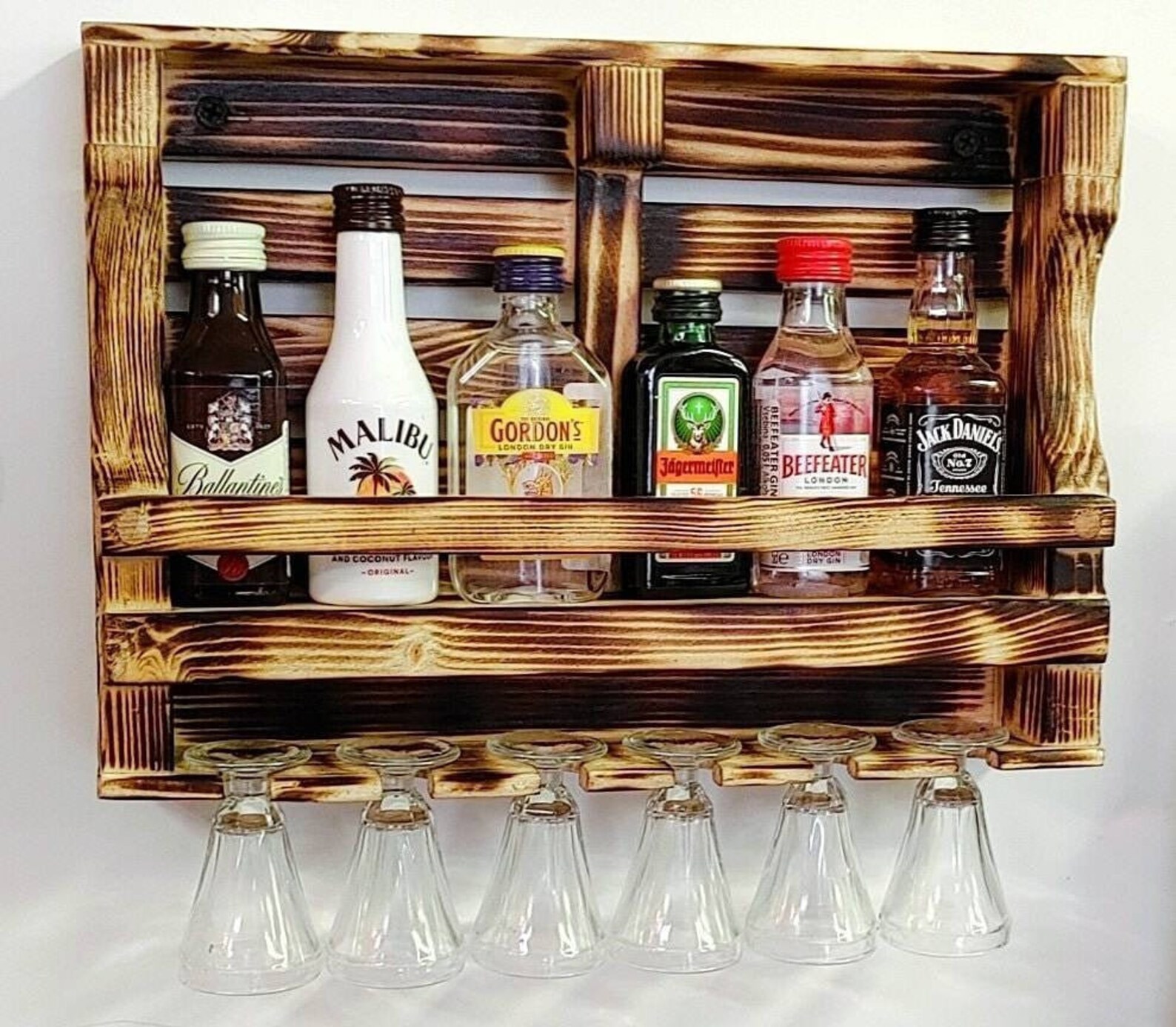 Shot Glass & Liquor Rack Handmade Reclaimed Wood Etsy