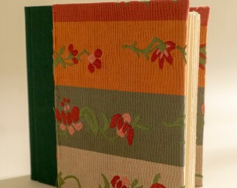Handmade Sketchbook with Flower Patterned Cover