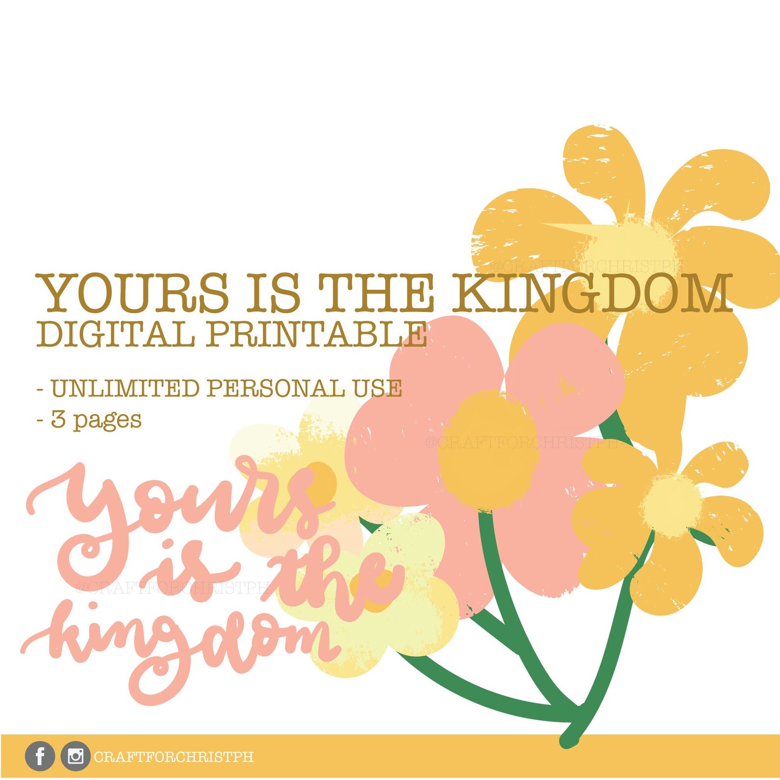 Yours is the Kingdom Bible Journaling Printable Faith Journaling Bible