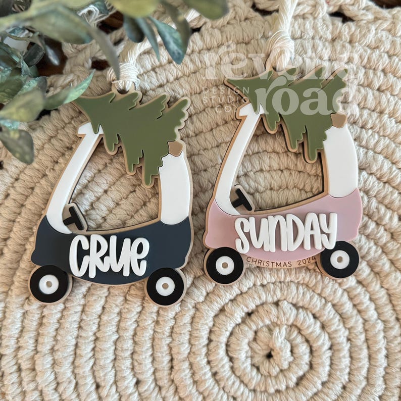 Personalized Cozy Coupe Christmas Ornament - Thumbnail 2