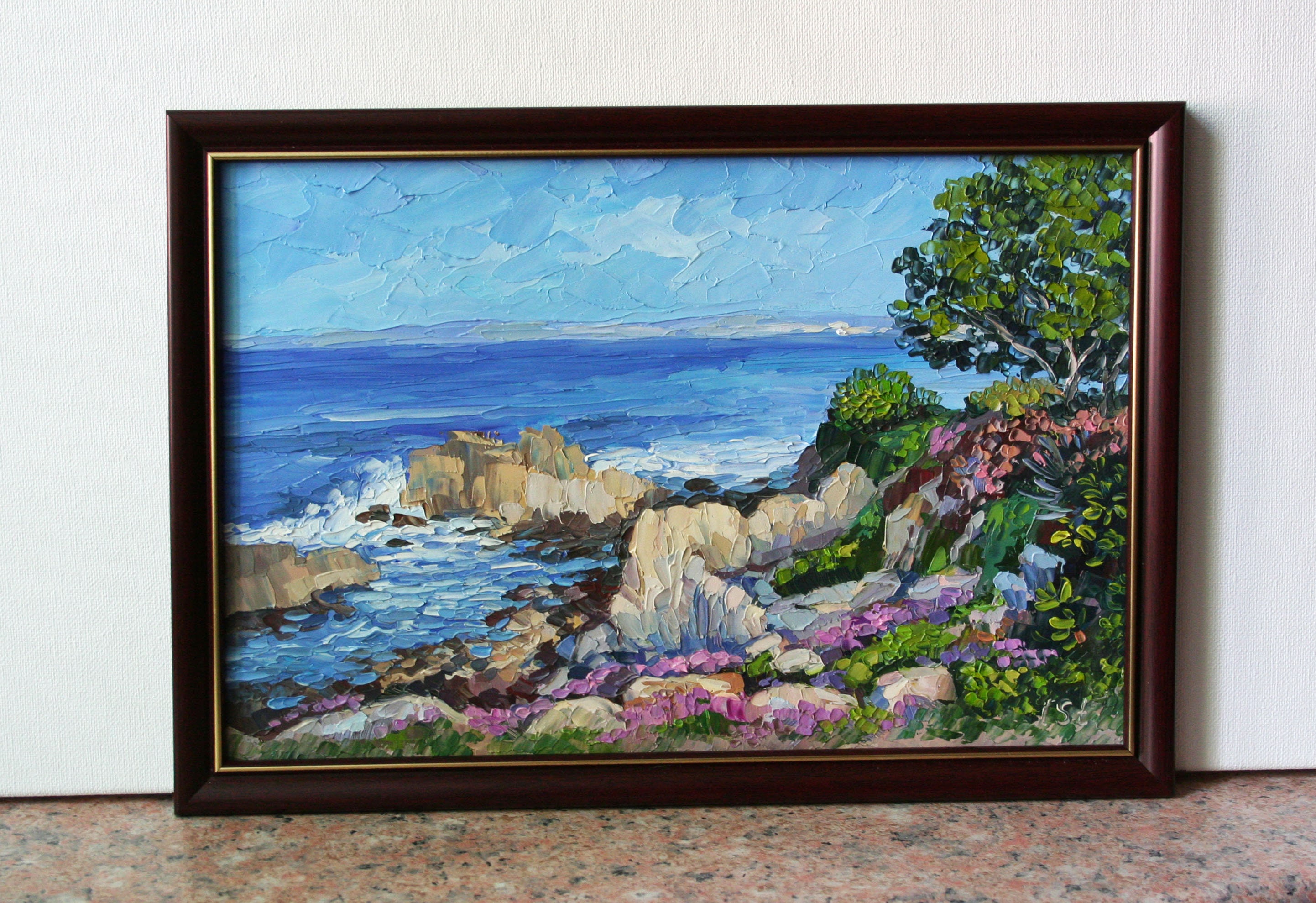 Monterey Painting Framed Wall Art Original Artwork Seascape Etsy UK