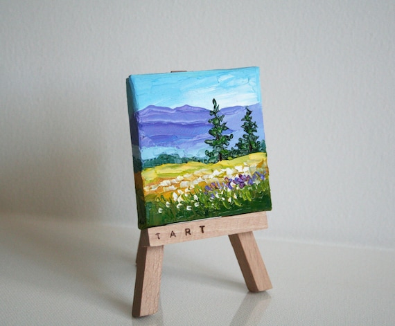 Ciieeo 1 Set Mini Oil Easel Small Canvas for Kids Tiny Canvases Small  Canvases for Painting Artist Easels for Painting Mini Canvases Paint for  Canvas