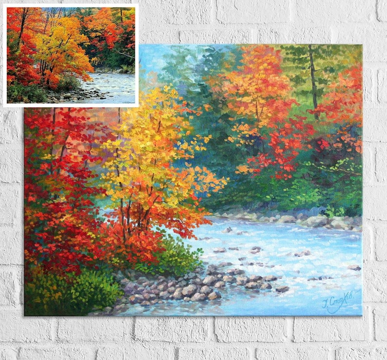 Custom Oil Painting From Photo Landscape Commission Art Etsy