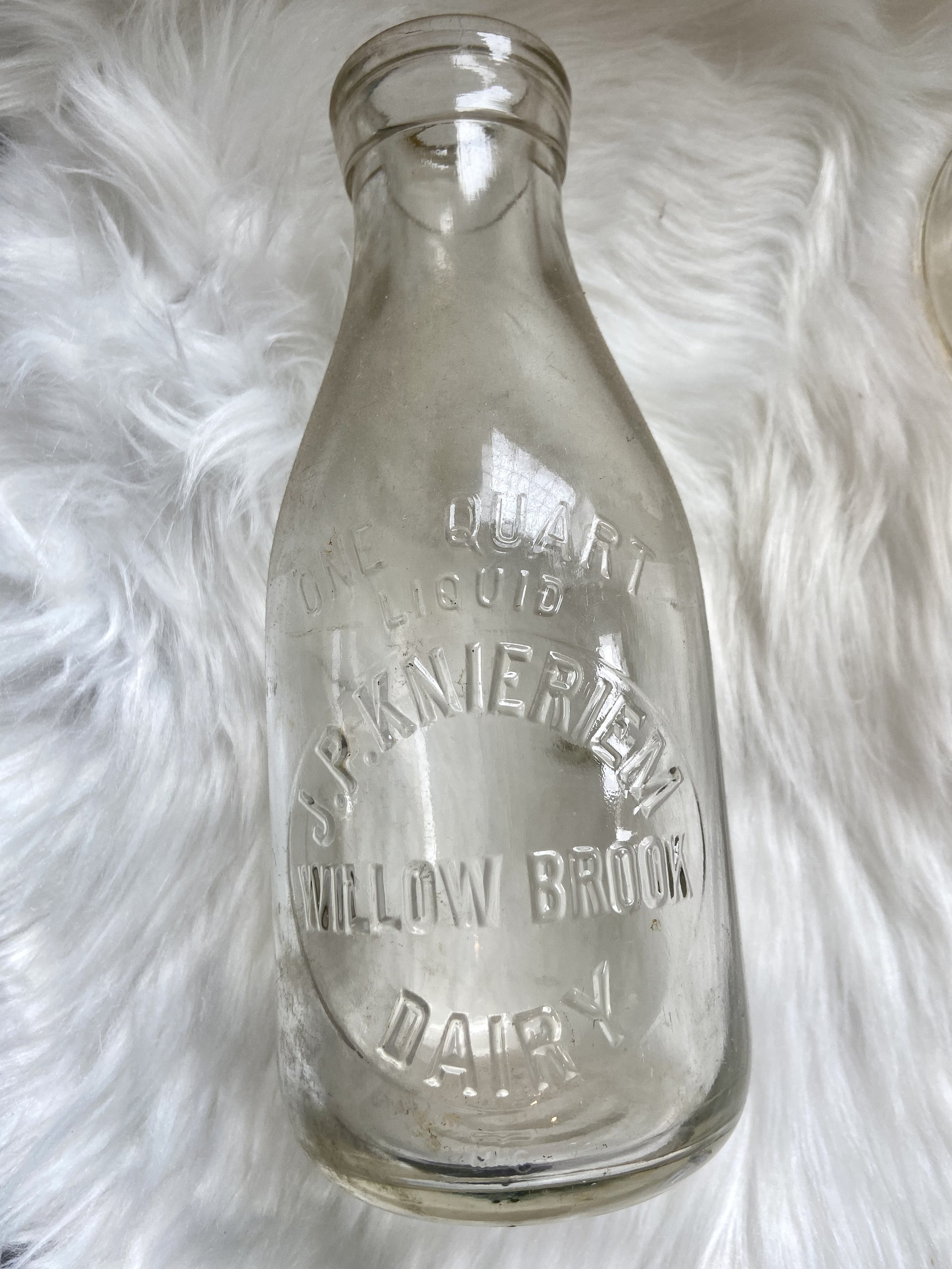 Vintage Clear Glass Milk Jugs Bottles Dairymen's Property Etsy