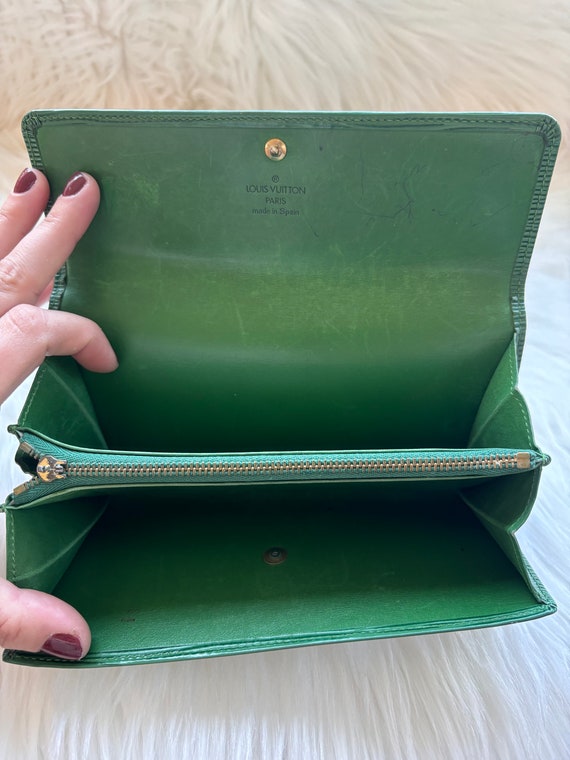Vintage Authentic Louis Vuitton Emerald Green Epi… - image 5