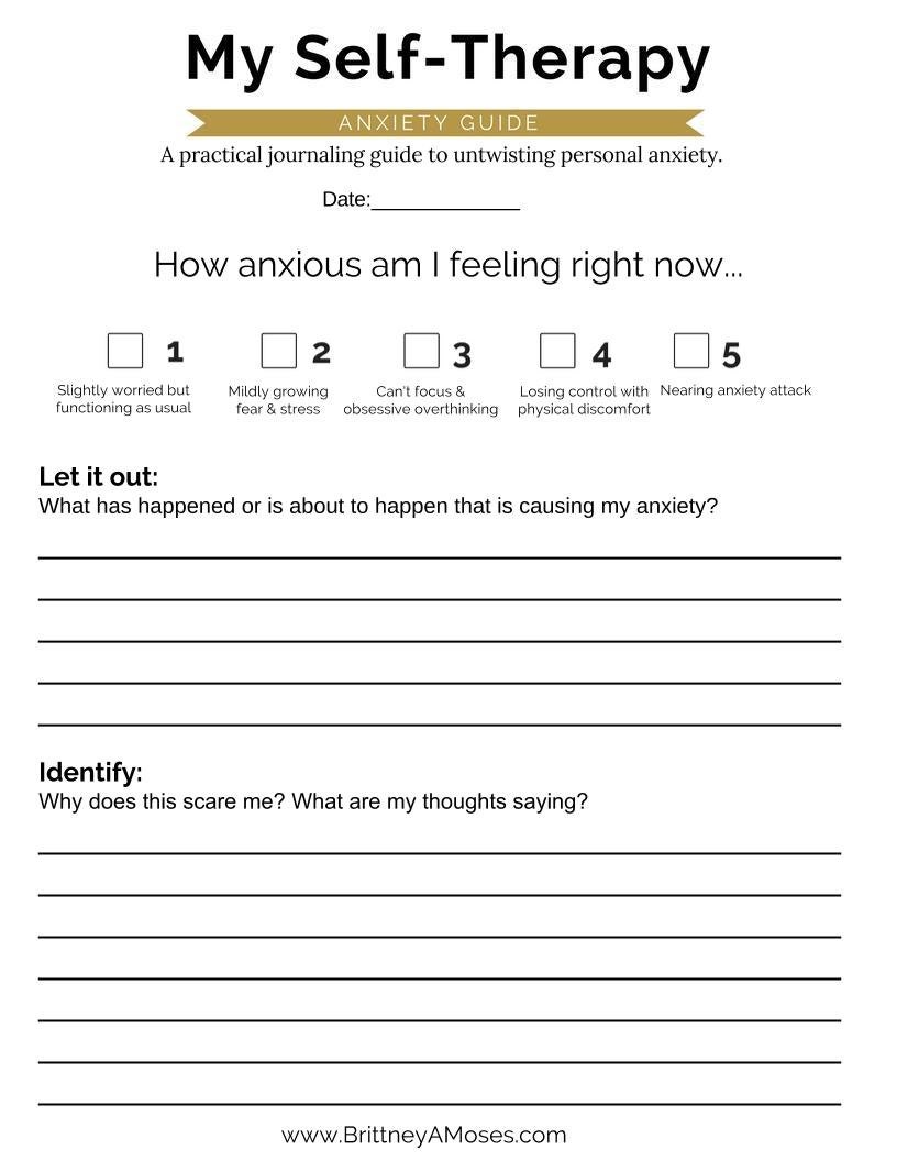 My Self Therapy Anxiety Guide Etsy My self therapy anxiety guide etsy