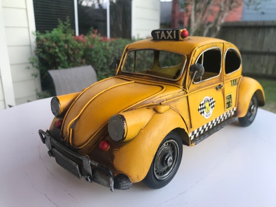 Handmade Vw Beetle 13 Inches Taxi Car Retro Volkswagen Etsy