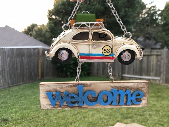 Handmade Vw Beetle 7 Inches Car Volkswagen Door Welcome Sign Etsy