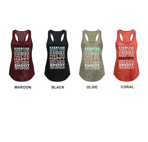 Tough Cookies Womens Exercise Give You Endorphins Burnout Tank Top