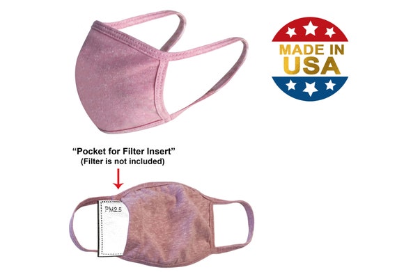 Tough Cookie's Made in USA Triblend Adult Unisex Mouth Mask w/ Filter POCKET Anti-Dust Washable Reusable in Packs