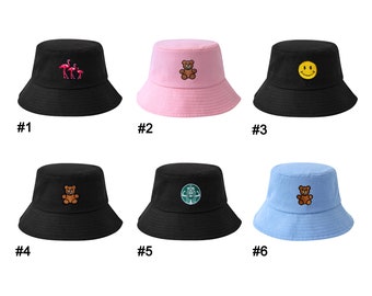 PPAN Hedge Hugs Unisex Cotton Packable White Travel Bucket Hat Fishing Cap PPAN Hedge Hugs Unisex Cotton Packable White Travel Bucket Hat Fishing Cap