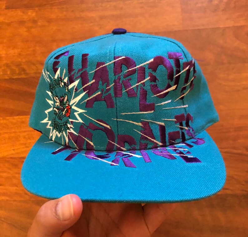Like New Vintage 90s Charlotte Hornets Snapback Hat Etsy