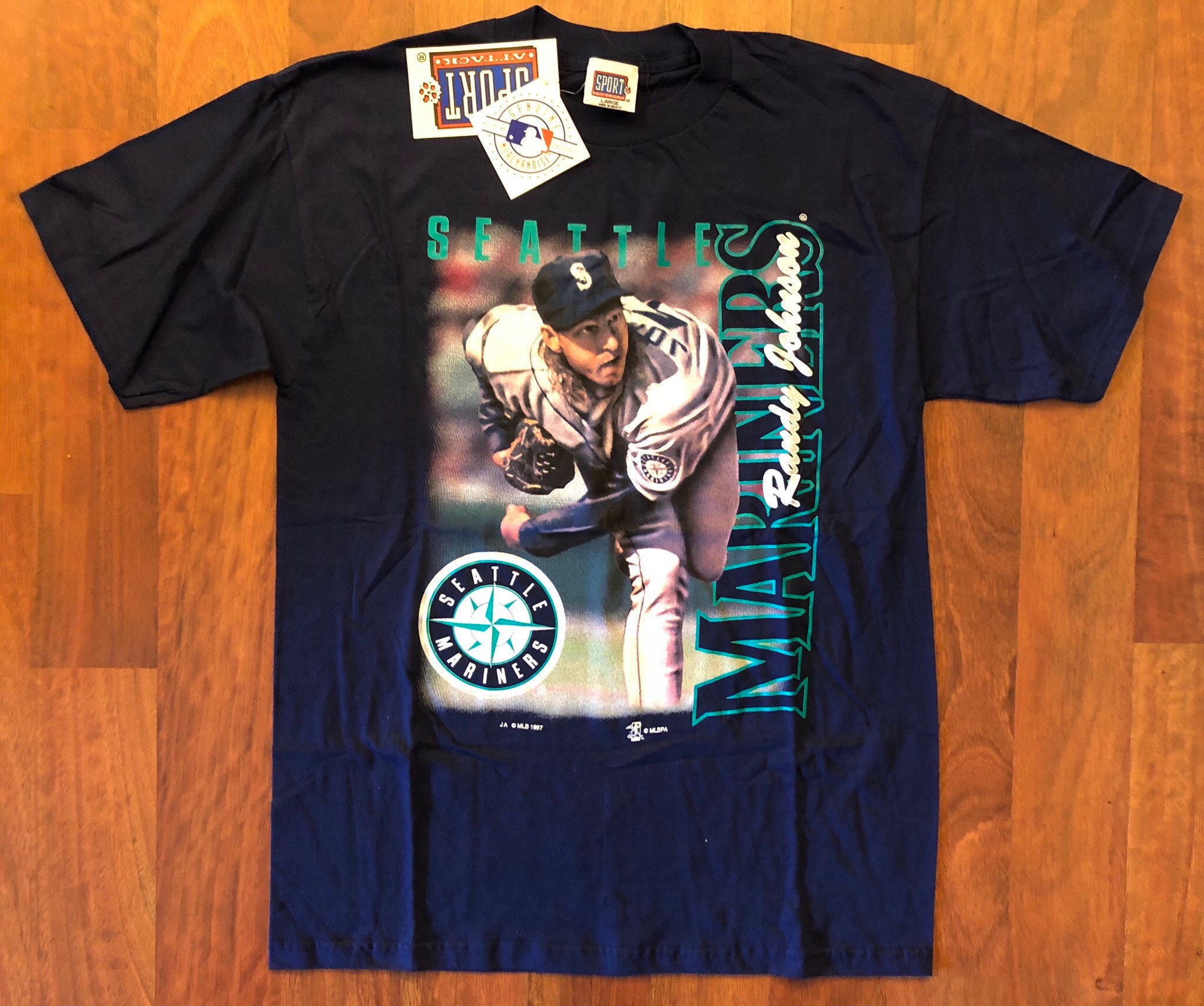 NWT Vintage Seattle Mariners Randy Johnson T-shirt Size Large 