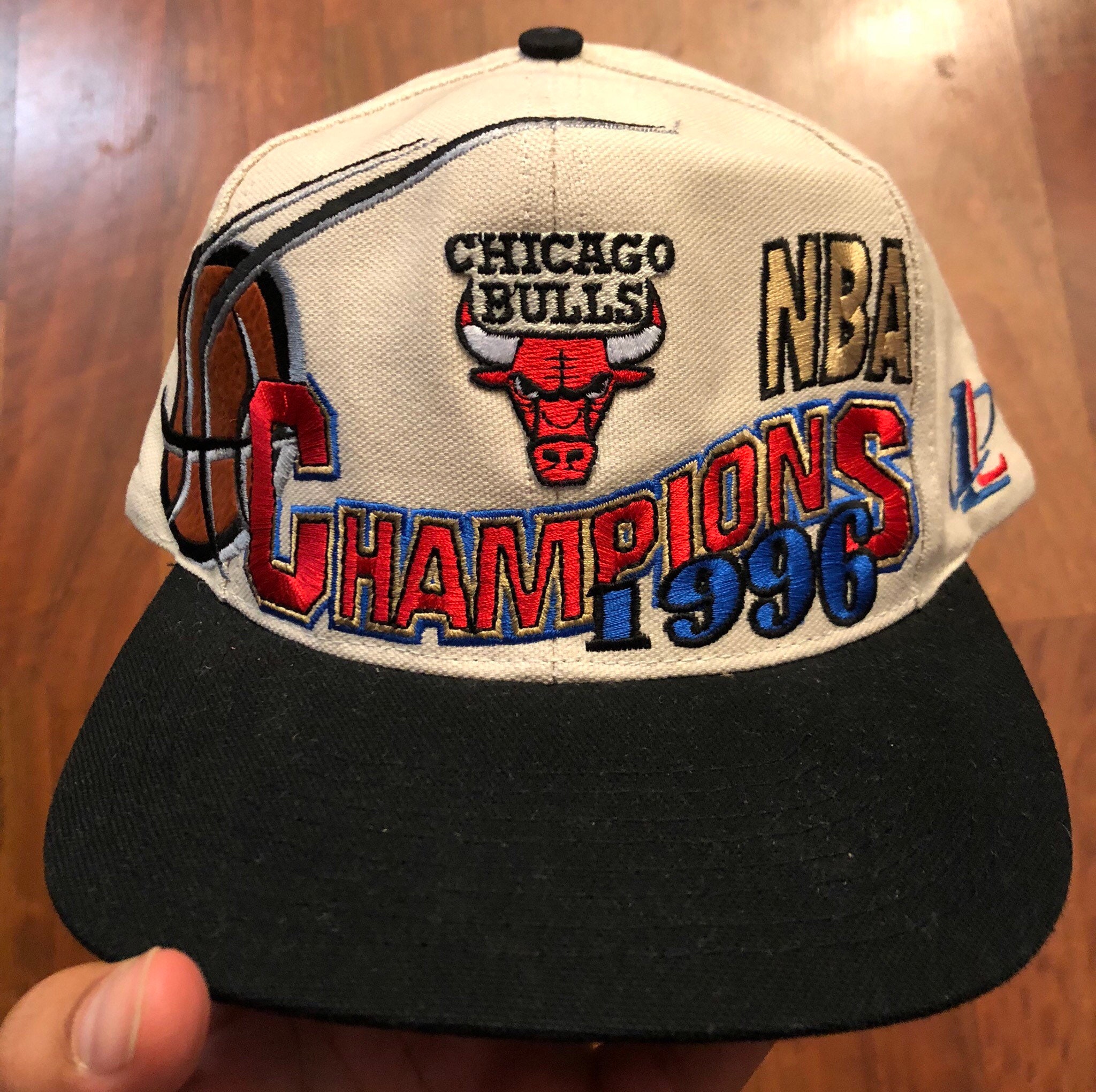 Vintage 1996 Chicago Bulls Champions Snapback Hat Logo | Etsy