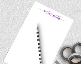Personalized notepad with calligraphy, womens stationery paper, custom notepad, personalized notepad set, writing pad, writing paper