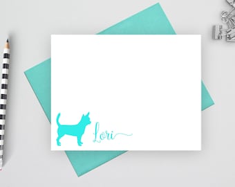 Personalized dog stationery, dog personalized stationery,  dog personalized stationery set, dog personalized note card set, flat note card