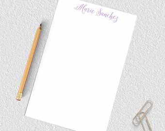 Personalized notepad with calligraphy, womens stationery paper, custom notepad, personalized notepad set, writing pad, writing paper