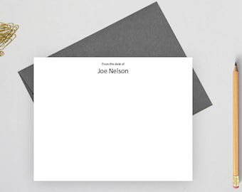 Personalized Stationery for men, Personalized note card set, Custom stationery, gift for coworker, office gift, gift for him