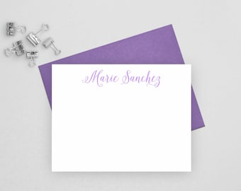 Personalized note card set, calligraphy note card, womens stationery, personalized stationery set, personalized stationary set