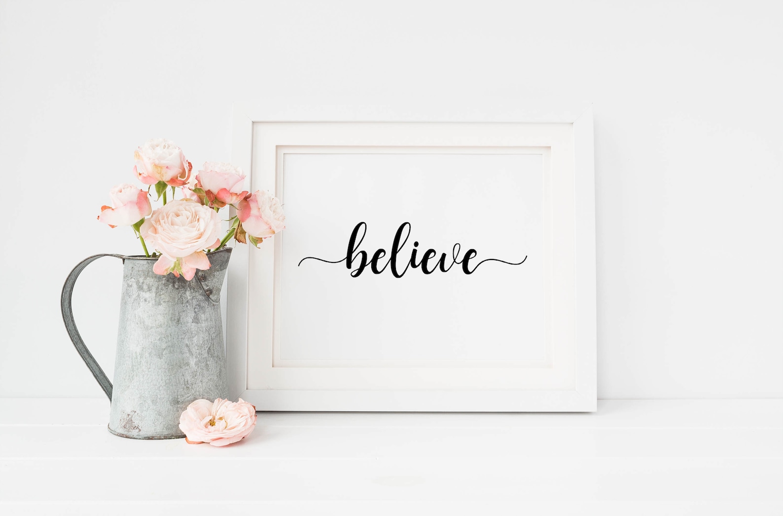 Believe Sign, INSTANT DOWNLOAD, Printable Wall Art, Inspirational Print ...