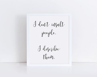 Funny prints, funny wall art, Sarcastic gift, funny wall decor, anti social, home decor wall print, funny sign, typography art