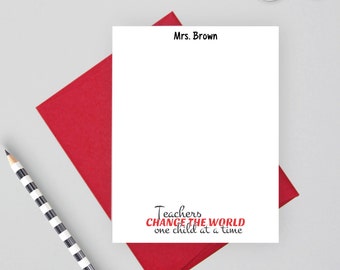 Teacher gift, teacher stationary, personalized stationery set, teacher appreciation gift, custom stationery, personalized note card set, TMB