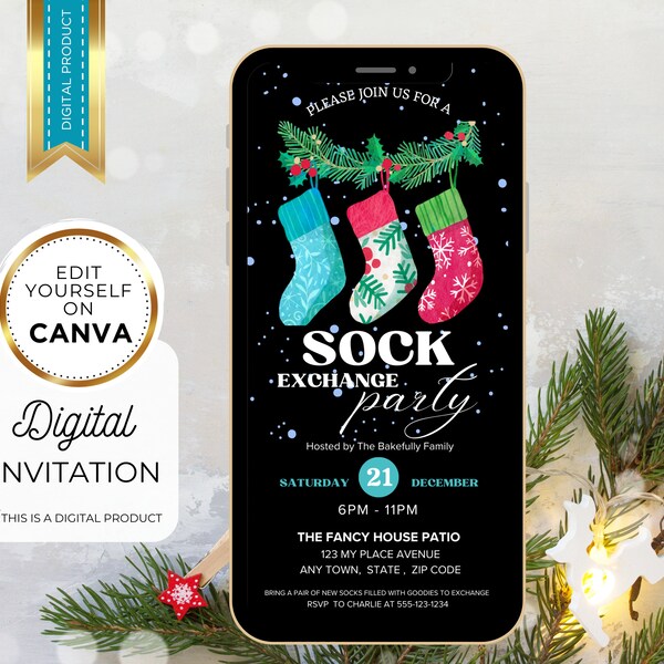 Sock Exchange Invitation - Etsy