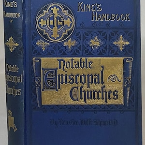 Antique 1889 King&#39;s Handbook: Notable Episcopal Churches, Victorian Architecture Book