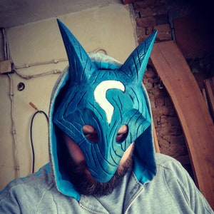 Kindred Wolf Mask Handcarved Out Of Solid Hardwood
