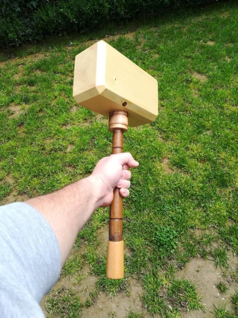 Thor Hammer Wooden Hammer Thor Norse God The Avengers Thor Etsy