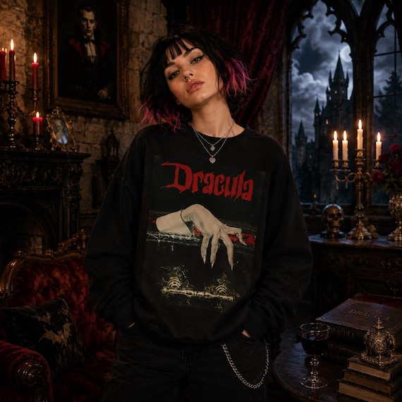 Vintage Gothic  Bram Stoker's - Dracula Book Cover Sweatshirts