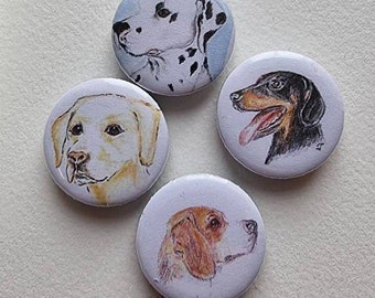 1 fridge magnet dog - choice motif