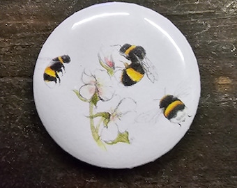 Fridge magnet bumblebees