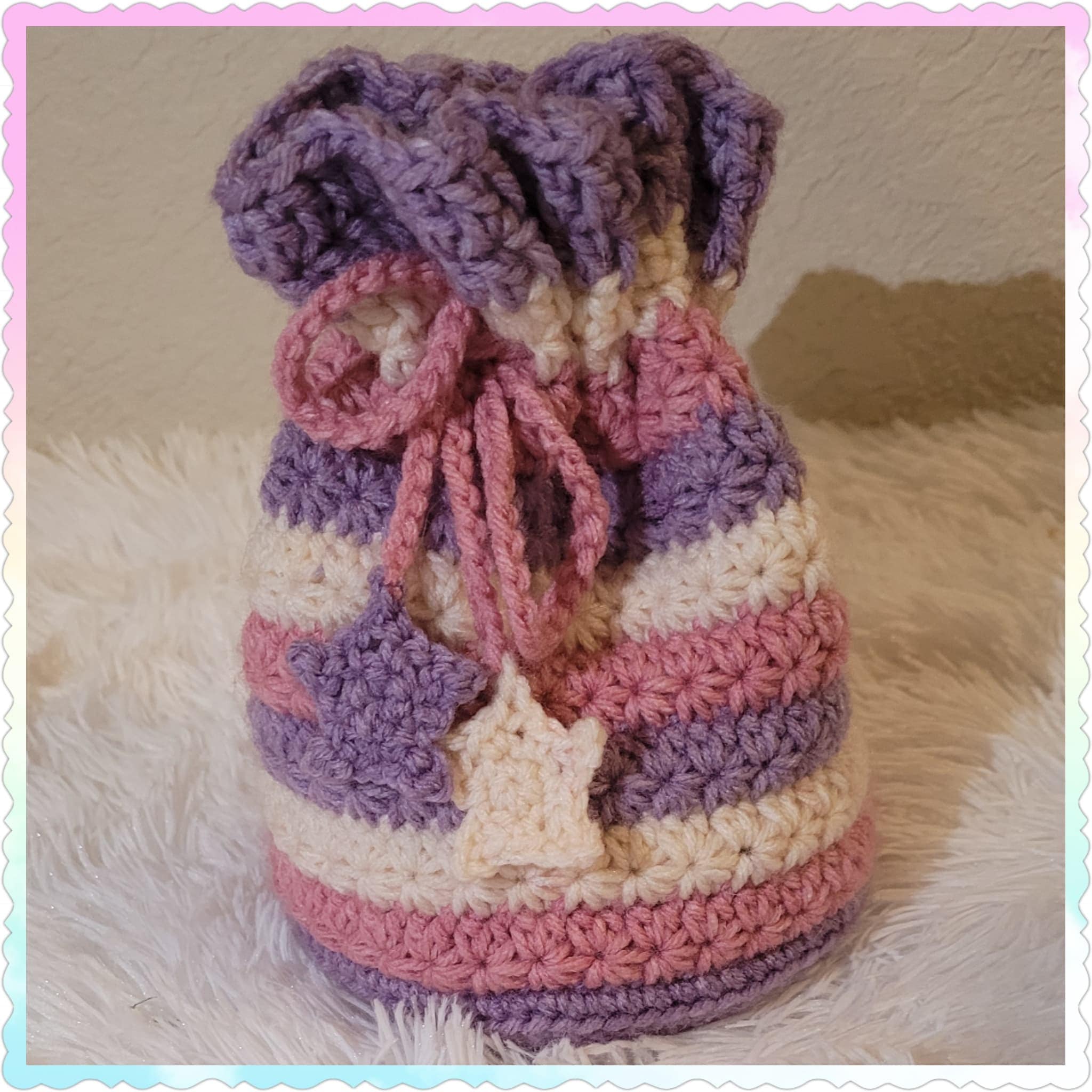28 Dice Bag Crochet Patterns: Unique Drawstring Pouches for Gamers and Fantasy Fans 4 Crochet Pattern: Star Dice Bag