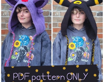 Crochet Pattern: Psychic and Goth Cat Hood