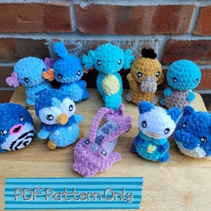 LOW SEW Crochet Pattern: Water Pocket Friends