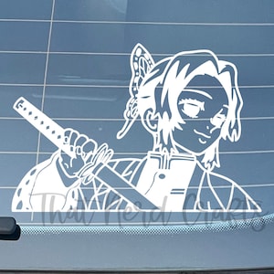 Demon Slayyingg Insect Hero - Anime Car Decal Peeker