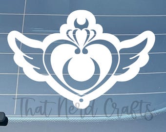 Magical Girl Heart Brooch - Anime Car Decal Peeker Sticker
