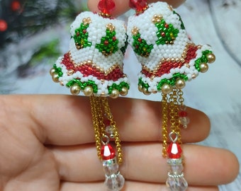 Christmas earrings Bells earrings Snowman earrings Christmas tree earrings Holiday earrings Winter earrings  Christmas party earrings